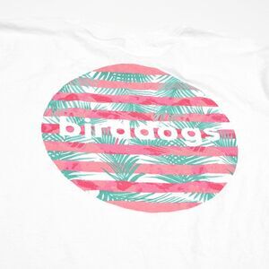 Birddogs Shirt Adult Large Short Sleeve White‎ Graphic Tee Bird Logo T-Shirt EUC